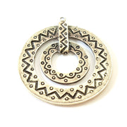 Silver Pendant Antique Silver Plated Pendants (58mm) G15860