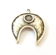 Silver Pendant Antique Silver Plated Pendant Blank (57x49mm) G7475