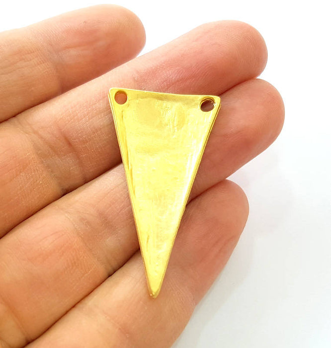 Gold Pendant Gold Plated Triangle Pendant (42x23mm)  G7484