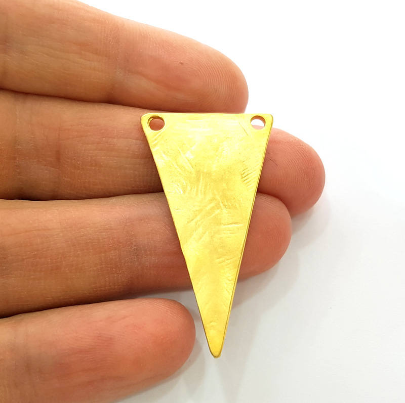 Gold Pendant Gold Plated Triangle Pendant (42x23mm)  G7484