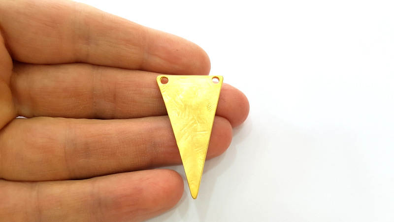 Gold Pendant Gold Plated Triangle Pendant (42x23mm)  G7484