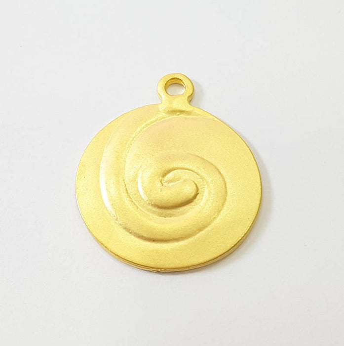 2 Gold Pendant Gold Plated Pendant (27mm)  G7488