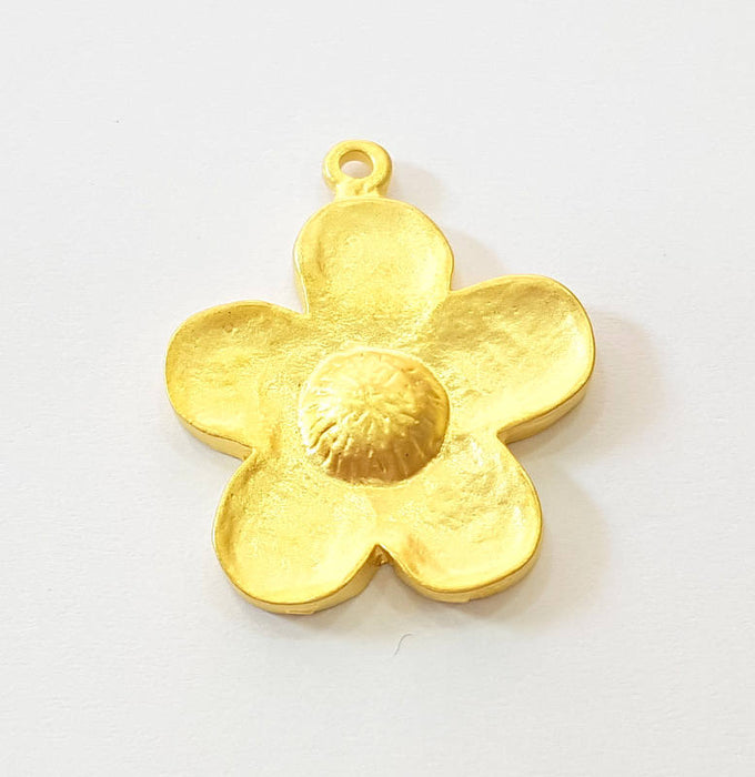 Gold Pendant Gold Plated Flower Charms (31x27mm) G8253