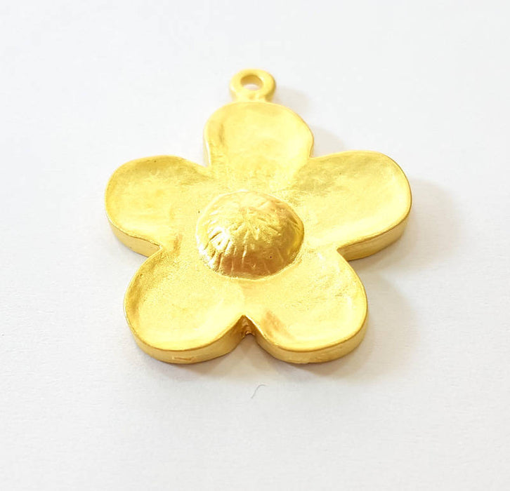 Gold Pendant Gold Plated Flower Charms (31x27mm) G8253