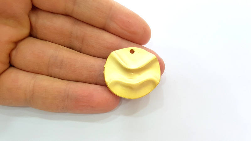 2 Gold Charms Gold Plated Charms (28mm)  G7492