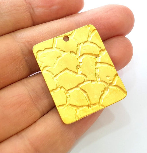 Gold Pendant Gold Plated Rectangle Pendant (36x30mm)  G7493