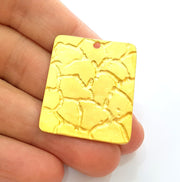 Gold Pendant Gold Plated Rectangle Pendant (36x30mm)  G7493