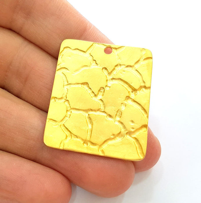 Gold Pendant Gold Plated Rectangle Pendant (36x30mm)  G7493