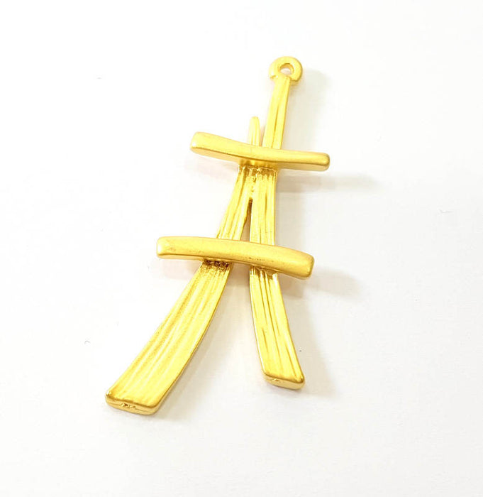 Gold Pendant Gold Plated Pendant (51x17mm)  G7494