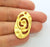2 Gold Charms Gold Plated Pendant (36x20mm)  G7496