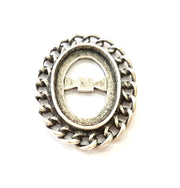2 Silver Pendant Antique Silver Plated Pendant Blank (44x30mm) G7502