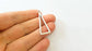 4 Silver Triangle Charms Antique Silver Plated Charms  (40x15mm) G7506