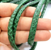 Green Cord 1mt-3.3 ft (8x4mm) imitation Leather Lacing G7999