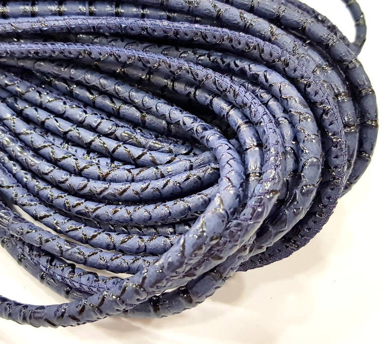 Navy Blue Cord 1mt-3.3 ft (6mm) imitation Leather Lacing G8008