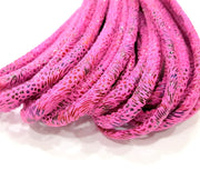 Pink Cord 1mt-3.3 ft (6mm) imitation Leather Lacing G8010