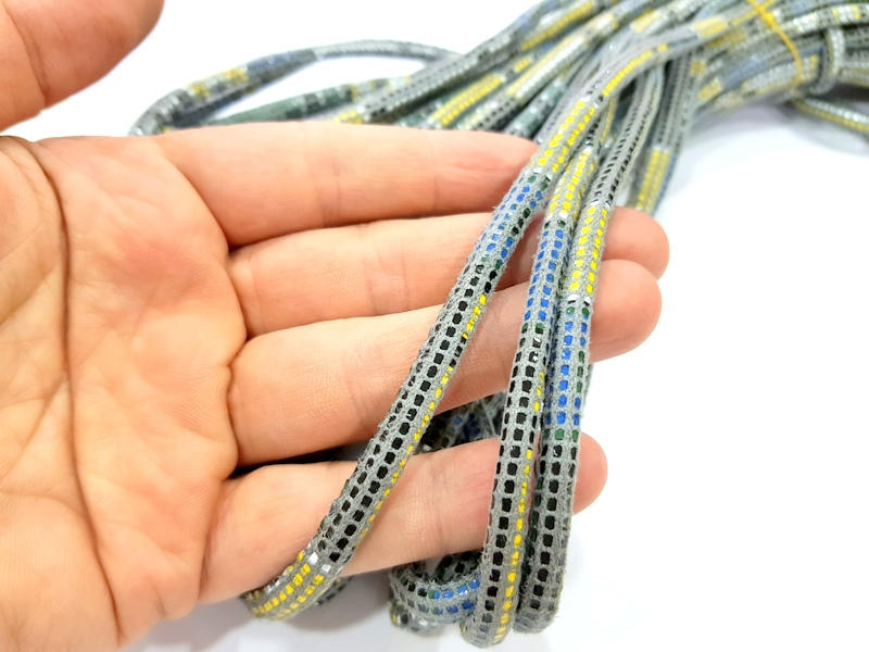 Green Cord 1mt-3.3 ft (6mm) imitation Leather Lacing G8014