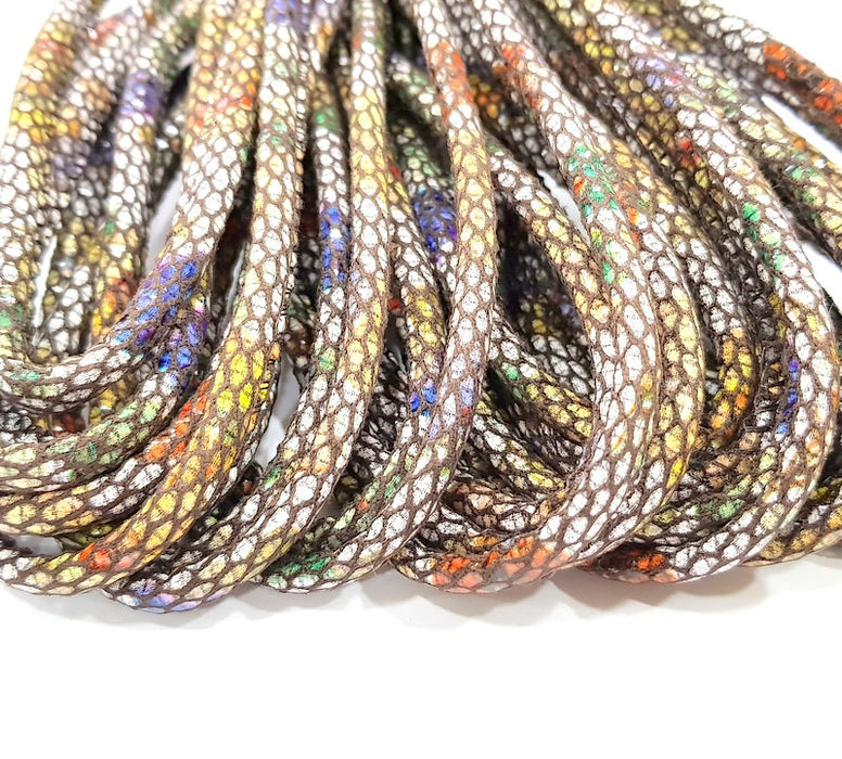 Rainbow Cord 1mt-3.3 ft (6mm) imitation Leather Lacing G8016