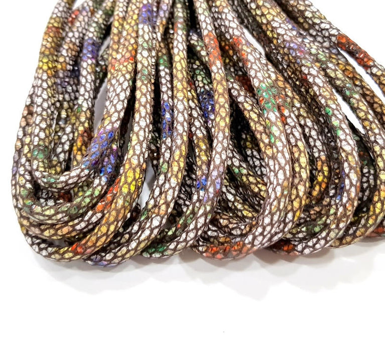 Rainbow Cord 1mt-3.3 ft (6mm) imitation Leather Lacing G8016