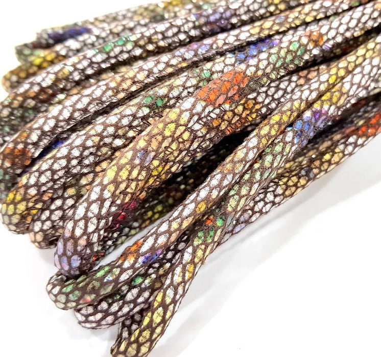 Rainbow Cord 1mt-3.3 ft (6mm) imitation Leather Lacing G8016