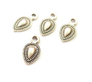 10 Silver Charms Antique Silver Plated Charms (16x8mm) G8018