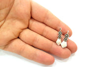 10 Silver Charms Antique Silver Plated Charms (26x8mm)  G17049