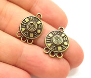 10 Antique Bronze Tribal Charm Antique Bronze Charm (20x14mm) G8025