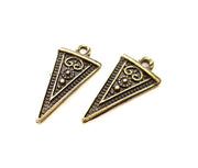 10 Antique Bronze Tribal Charm Antique Bronze Charm (25x13mm) G8026