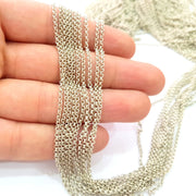 10mt Silver Rolo Chain Antique Silver Plated Chain  10 Meters - 33 feet (2 mm) G8028