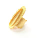 Gold Ring Blank Ring Settings Ring Bezel Base Cabochon Mountings Adjustable  (35x10mm blank ) Gold Plated Brass G8034