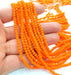 Light Orange Glass Rondelle Faceted Beads  140 Pcs (3 mm),  1 strand approx 45 cm ( approx 17,5 inch) G8043