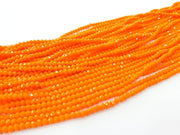 Light Orange Glass Rondelle Faceted Beads  140 Pcs (3 mm),  1 strand approx 45 cm ( approx 17,5 inch) G8043