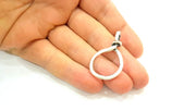 Silver Knot Charms Antique Silver Plated Charms (38x24mm) G7535