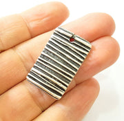 Silver Pendant Antique Silver Plated Pendant (34x21mm) G8221