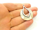 2 Silver Pendant Antique Silver Plated Pendant (46x34mm) G11799