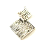 2 Silver Pendant Antique Silver Plated Pendant (55x35mm) G12923