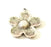 Silver Flower Charm Antique Silver Plated Charms (33x26mm) G8631