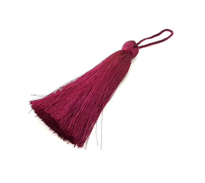 Maroon Tassel Large Thick 113 mm - 4.4 inches G8059