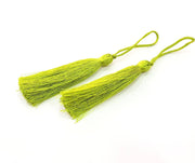 2 Pear Green Tassel (78 mm - 3 inches) G8063