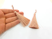 2 Tan Pink Tassel (78 mm - 3 inches) G8066