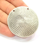 Silver Pendant Antique Silver Plated Pendants (51mm)  G8079