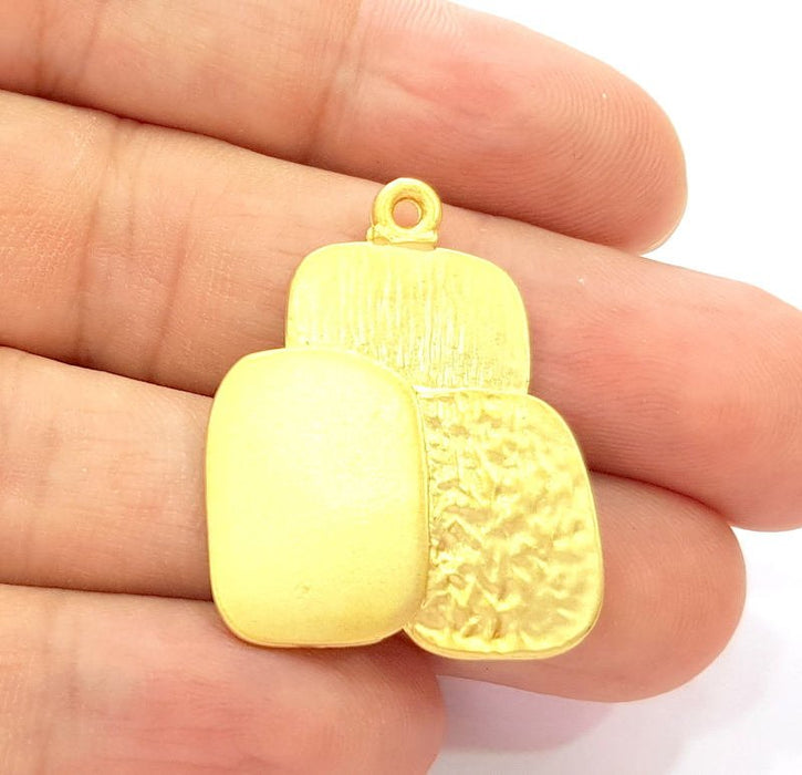 2 Gold Charms Gold Plated Charms (32x26mm)  G8082