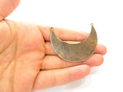 Antique Copper Moon Pendant Antique Copper Plated Pendant (61x23mm) G8091