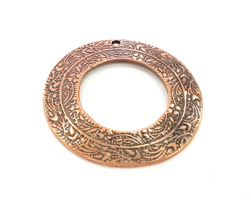 Antique Copper Medallion Pendant Antique Copper Plated Pendant (50mm) G11840