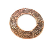 Antique Copper Medallion Pendant Antique Copper Plated Pendant (50mm) G11840