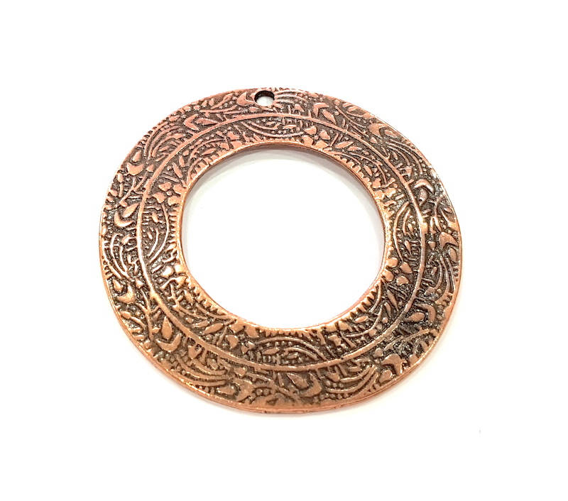 Antique Copper Medallion Pendant Antique Copper Plated Pendant (50mm) G11840