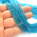 Cerulean Blue Rondelle Faceted Glass Beads 2,5x2 mm 1 Strand approx 40 cm ( approx 15 inch-  approx 190 Pcs) G8104