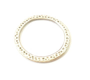 4 Hammered Circle Connector Antique Silver Plated (37mm) G7557