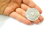 Silver Pendant Antique Silver Plated Earring Charms (38mm) G7558