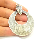 Silver Pendant Antique Silver Plated Pendant (63x46mm) G7560