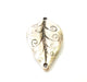 2 Silver Leaf Charms Antique Silver Plated Leaf Connector (38x21mm)  G7561